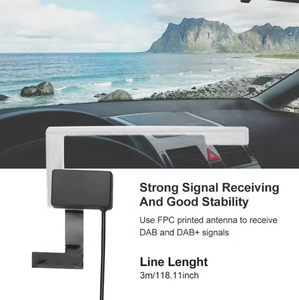 <span class=keywords><strong>Antenne</strong></span> de fenêtre de voiture active DAB <span class=keywords><strong>pour</strong></span> la diffusion audio numérique, compatible avec Pioneer, Kenwood, JVC, <span class=keywords><strong>Sony</strong></span>, <span class=keywords><strong>pour</strong></span> pare-brise et toit de voiture - Product Image 5