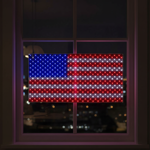 Guirlandes lumineuses LED en plastique pour la fête de l'Indépendance américaine, décoratives, IP44, avec alimentation AC 24V, lumières du 4 juillet pour dîner à thème - Product Image 2