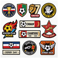 Écusson brodé personnalisé pour équipes de football, logo de club de football, badge brodé pour équipes sportives, logo brodé