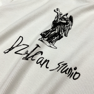 Camiseta Gráfica Personalizada con Impresión DTG, Camiseta Térmica Blanca <span class=keywords><strong>de</strong></span> Manga Larga para Hombre, Camiseta <span class=keywords><strong>de</strong></span> Manga Larga <span class=keywords><strong>de</strong></span> Punto Waffle Oversize - Product Image 4