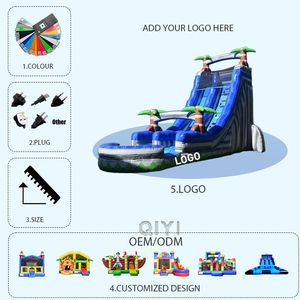 Toboggan aquatique gonflable avec piscine, toboggan aquatique commercial gonflable pour location événementielle - Product Image 4