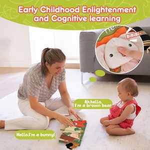 หนังสือผ้าสำหรับเด็กทารก 0-3-6-12-18 เดือน หนังสือผ้าสัมผัสและมีเสียงกรอบแกรบสำหรับเด็กทารก - Product Image 6