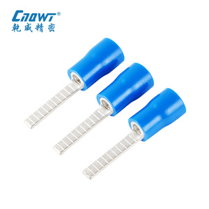Connecteur à sertir à lame en cuivre isolé en PVC bleu DBV2 pré-isolé AWG 16-14 pour batterie et industrie - Product Image 1