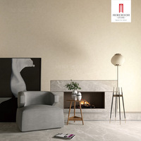Dalles de pierre artificielle en gros 1600x3200mm, finition marbre blanc couleur unie, design moderne pour projet de rénovation d'appartement