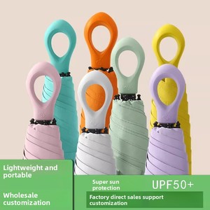 <span class=keywords><strong>Parapluie</strong></span> manuel classique portable 5 plis, baleines renforcées en fibre de verre, <span class=keywords><strong>petite</strong></span> <span class=keywords><strong>taille</strong></span>, grande protection UV50+, résistant au soleil et à la pluie, logo personnalisé - Product Image 4