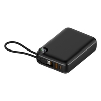 Produk Tren 2026 Power Bank 20000mah dengan Kabel PD 20W Tipe-C, Paket Baterai Mini untuk Ponsel Tablet PC Laptop