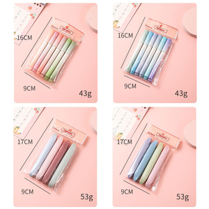 Đơn giản OPP túi bao bì 4/6/12 màu sắc thiết lập tùy chỉnh mang nhãn hiệu đánh dấu bút pastel <span class=keywords><strong>Highlighter</strong></span> bút cho các trường học văn phòng Nguồn cung cấp - Product Image 5