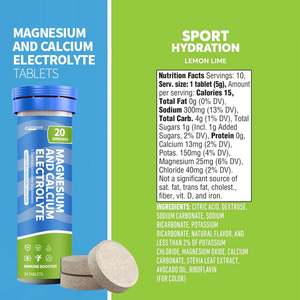 ओम ओम मैग्नीशियम और कैल्शियम इलेक्ट्रोलाइट टैबलेट 5 आवश्यक इलेक्ट्रोलाइट्स पूरक मैग्नीशियम अपरक्ष। - Product Image 3