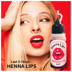 Teinture à lèvres au henné longue tenue, vegan, aux couleurs rouge fraise pêche, populaire en <span class=keywords><strong>France</strong></span> et au Mexique, pour la formation en académie de beauté, marque privée - Product Image 4