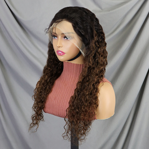 วิกผมแท้ 200% # วิกผมลูกไม้แบบใส 1BT4 รุ่น Water Wave ขนาด 13x4 นิ้ว วิกผมยาว - Product Image 1