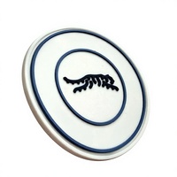 Badge en silicone 3D écologique personnalisé Gillian, logo en relief pour vêtements, sacs, chapeaux