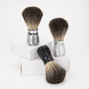 OEM Custom Wholesale Cheap Price Shaving Brush For Wet Shave Safety Portable Men Acrylic Handle Fiber Hair Shaving Brush