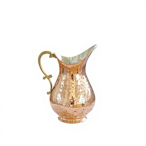 Jarra de Cobre Martillado Vintage con Asa de Latón, Ecológica, Hecha a Mano, Capacidad de 1.7L, para Bodas y Fiestas, Duradera - Product Image 6