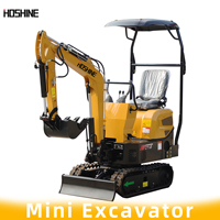 Mini-excavatrice de 0,8 tonne, micro-excavatrice, pelle rétrocaveuse compacte pour travaux de terrassement, de creusement de fossés et de rénovation de jardins.