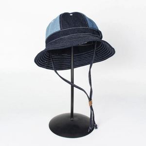 Wholesale Distressed Bucket <b>Hat</b> Custom Logo Summer Outdoor Denim Bucket <b>Hat</b> <b>Men</b> Washed Vintage Denim Bucket <b>Hat</b> <b>Sun</b> Caps - Product Image 4