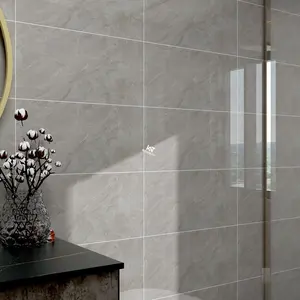 浴室の壁のための30x 60 300mm X600mm灰色の光沢の大理石の磁器のタイル