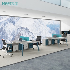Poste de travail modulaire moderne et élégant pour bureau, espace de travail efficace pour le personnel, bureau cloisonné pour 4, 6, 8, 10 personnes, flexible pour l'extérieur - Product Image 3