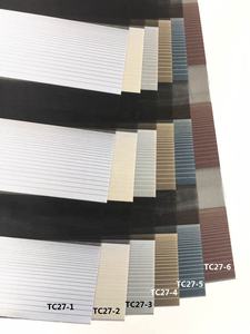 Stores occultantes doubles zébrées en tissu occultant écologique durable sur mesure pour fenêtre française - Product Image 3