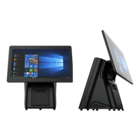 Terminal de point de vente tout-en-un avec écran tactile capacitif 15 pouces, processeur I5 8e génération, 8 Go de RAM, 128 Go de SSD, Windows 11, imprimante de reçus