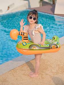 2024, venta al por mayor, nuevo diseño personalizado, anillo de natación para bebé, flotador inflable para <span class=keywords><strong>piscina</strong></span>, anillo de natación para niños, anillo de natación con dosel - Product Image 6