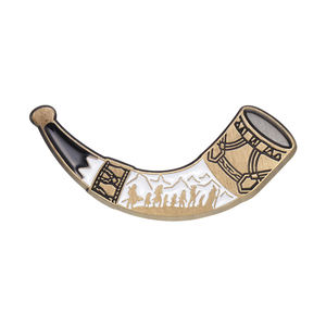 Klassieke Films Hoorn Emaille Pin Retro Vintage Muziekinstrument Reversspeld Hard Verzamelen Metalen Broches Groothandel Pin Sieraden - Product Image 1