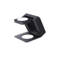 Support de chargeur sans fil magnétique en alliage de zinc MC37 2 en 1, station de charge double pour iPhone, pour montre connectée