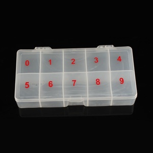 Boîte de rangement transparente en plastique en forme de main, 500 pièces, personnalisable avec logo, vide, pour capsules d'ongles, bijoux et outils de beauté - Product Image 4