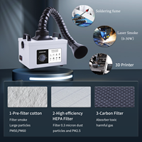 Purificateur de fumée laser KNOKOO FES150S 100W avec moteur, filtre HEPA, 14 pré-filtres, extracteur de fumée mobile pour usage industriel - Nouveau