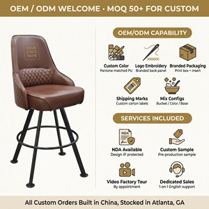 <span class=keywords><strong>Tabouret</strong></span> <span class=keywords><strong>de</strong></span> <span class=keywords><strong>bar</strong></span> pivotant commercial avec dossier haut, siège en cuir PU matelassé losanges <span class=keywords><strong>de</strong></span> 31 po, stock USA, entrepôt Atlanta GA, MOQ 1 - Product Image 5