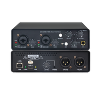 Audiophile 2x2 24-Bit/192kHz USB Audio Interface Midas Mic Preamplifiers Mini Amplifier untuk Pertunjukan Panggung Kartu Suara Metal
