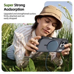 Funda Magnética Resistente para <span class=keywords><strong>iPhone</strong></span> 17 <span class=keywords><strong>Pro</strong></span> <span class=keywords><strong>Max</strong></span>, 17e Air, 16 <span class=keywords><strong>Pro</strong></span> <span class=keywords><strong>Max</strong></span>, 15 Plus, Protección Contra Caídas, Translúcida, Mate, Antigolpes - Product Image 6