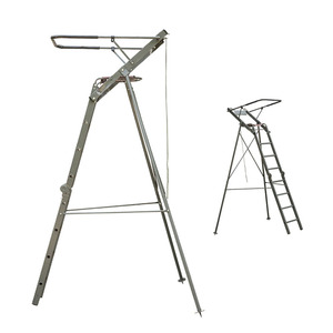 Échelle de chasse en aluminium, portable, pliable, avec barre de sécurité, pour la chasse en extérieur - Product Image 4