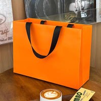 Sacs en papier recyclé personnalisés en gros avec logo imprimé, design de marque, promotion, luxe, avec poignée en ruban, sacs de shopping de luxe
