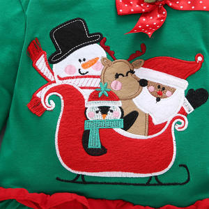 Ropa Navideña para Niños, Conjuntos de Invierno para Bebés, Traje de Pantalones de Algodón con Leggings para Niñas, Diseño de Santa Claus, de China - Product Image 4