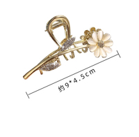 Pince à Cheveux Fleur Opale Rétro Tendance pour Filles – Accessoire Élégant et Raffiné