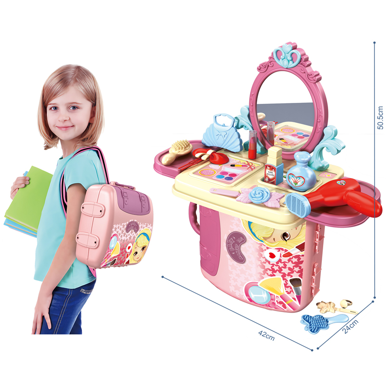 Indoor Role Play Variable Assembly Backpack Kids Small Bag Makeup Set Play House Toys