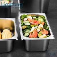 Lebensmittel qualität SS201/304 Material Hotel buffet Ausrüstung 1/3 Größe Dampf tisch pfanne Gastro norm GN Pfanne