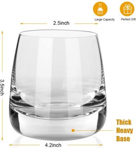 Vidrio soplado <span class=keywords><strong>a</strong></span> mano para Whiskey, vidrio grueso de fondo pesado para anteojos de estilo antiguo, Bourbon, manhatttans, cócteles o Bar - Product Image 6