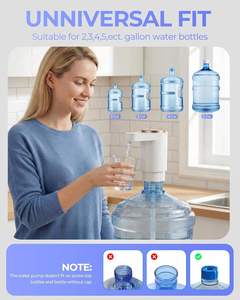 Pompe à eau portable rechargeable électrique sur pied à chargement par le bas avec lumière nocturne froide pour la maison - Product Image 4