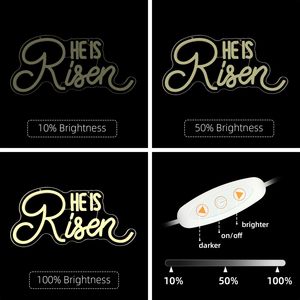È risorto insegna al Neon Easter insegne per decorazioni murali Jesus luci Custom Neon Led - Product Image 4