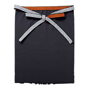 Household Free Size 60% Cotton 40% Rayon Fabric Black Color <b>Half</b> Waist <b>Apron</b> For Adult - Product Image 1