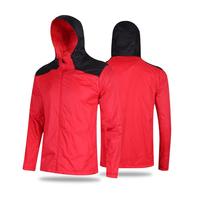 Veste coupe-vent légère unisexe avec capuche, coloris contrastés, imperméable, pour l'extérieur