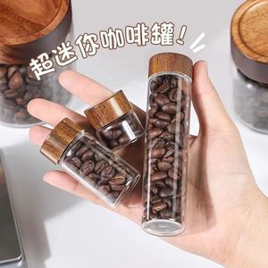 Mini barattolo di <span class=keywords><strong>vetro</strong></span> portatile fatto a mano per uso alimentare caffè <span class=keywords><strong>in</strong></span> polvere per la conservazione del tè della cucina per piccoli spazi confezionati <span class=keywords><strong>in</strong></span> cartone - Product Image 5