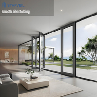 Puerta Corredera de Patio para Exteriores, de Aluminio con Doble Acristalamiento, para Conexión con la Sala de Estar, Diseño Impermeable y Resistente a la Intemperie