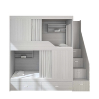 Lits superposés doubles de style simple avec escalier pour hôtel appartement dortoir ou chambre d'école lits superposés pour adultes enfants lits superposés