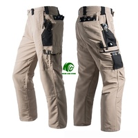 Celana Hiking Taktis Cepat Kering Anti Keringat Tahan Air Celana Latihan Outdoor Tahan Lama Multi Saku Celana Kerja Utilitas