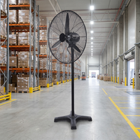 Ventilateur sur pied industriel électrique de 30 pouces avec pales métalliques, usage domestique, 3 vitesses