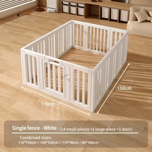 10 + 2 80*120*60cm box per cani per interni e facili da montare, penna trasparente per cuccioli di gatto, facile da pulire, recinzione in plastica per cani - Product Image 5