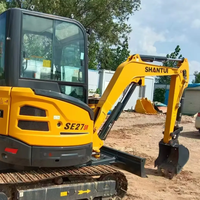 Vente en gros à bas prix Shantui SE27SR SE17SR Mini pelle sur chenilles Petite pelleteuse de 2,7 tonnes en bon état