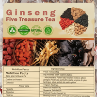 Tisane instantanée aux cinq trésors de ginseng – Mélange d'herbes pour le bien-être – Format économique